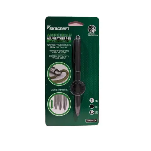 AMPHIBIAN ALL-WEATHER GUNMETAL MATTE PEN W/BLACK INK 1MM